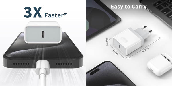 Pack 2x cargador USB-C Lynban de 20W