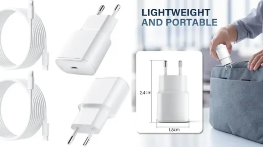 Pack 2x cargador USB-C de 25W con cable Lightning de 2m