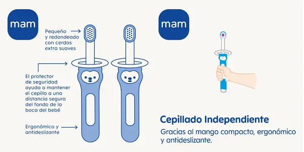 Pack 2x cepillo de dientes para bebé MAM