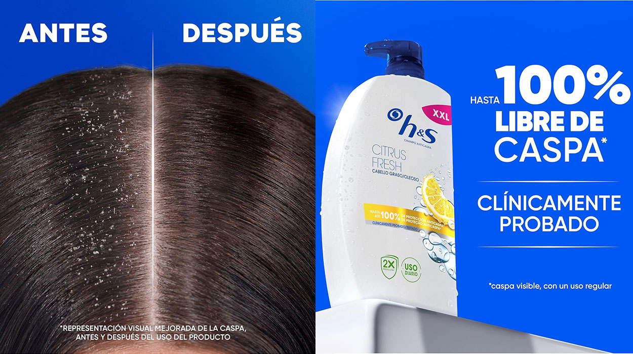 Pack x2 Champú anticaspa H&S Citrus Fresh de 1.000 ml barato