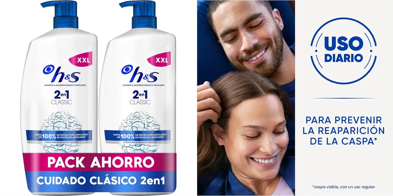 Pack x2 Champús H&S Classic 2 en 1
