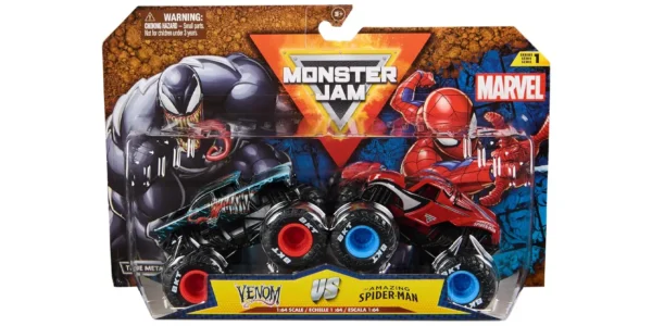 Pack de 2 coches Monster Jam Marvel - Venom Vs Spider-manº