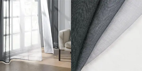 Pack 2 cortinas Topfinel translúcidas para dormitorio