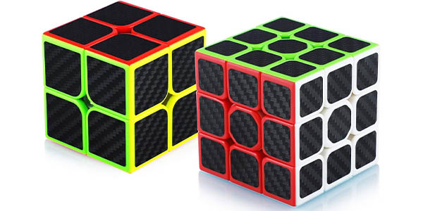 Pack 2x Cubo mágico Speed Cube 3x3 y 2x2 tipo Rubik