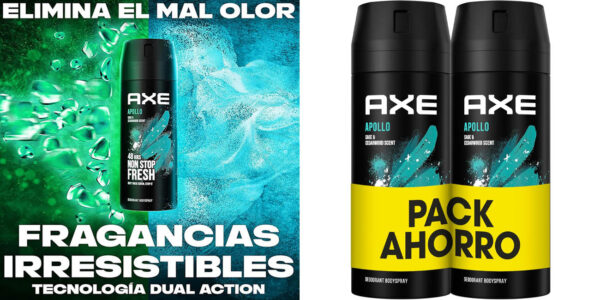 Pack x2 Desodorante Axe Apollo de 150 ml