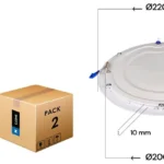 Pack 2x downlight LED M Ledme de 20W