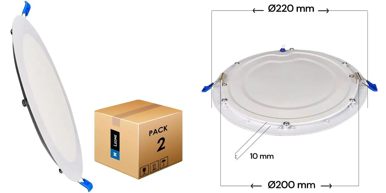 Pack 2x downlight LED M Ledme de 20W