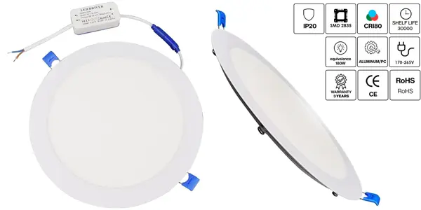 Pack 2x downlight LED M Ledme de 20W