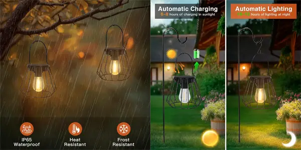 pack 2x farolillo solar Ketom de exterior