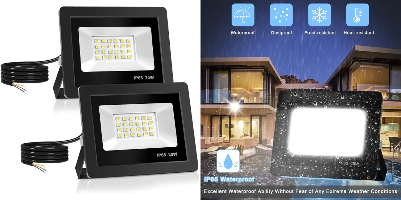 Pack 2x foco LED Realky IP65 de 20W para exterior