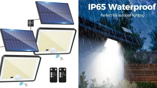 Pack 2x foco LED LOTMOS con carga solar