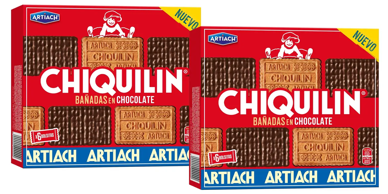 Pack 2x Galletas Artiach Chiquilín bañadas en chocolate
