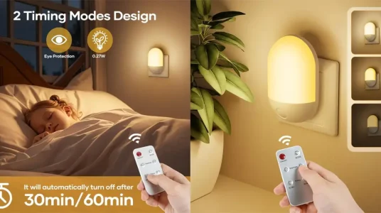 Pack 2x luz nocturna infantil Detake con mando a distancia