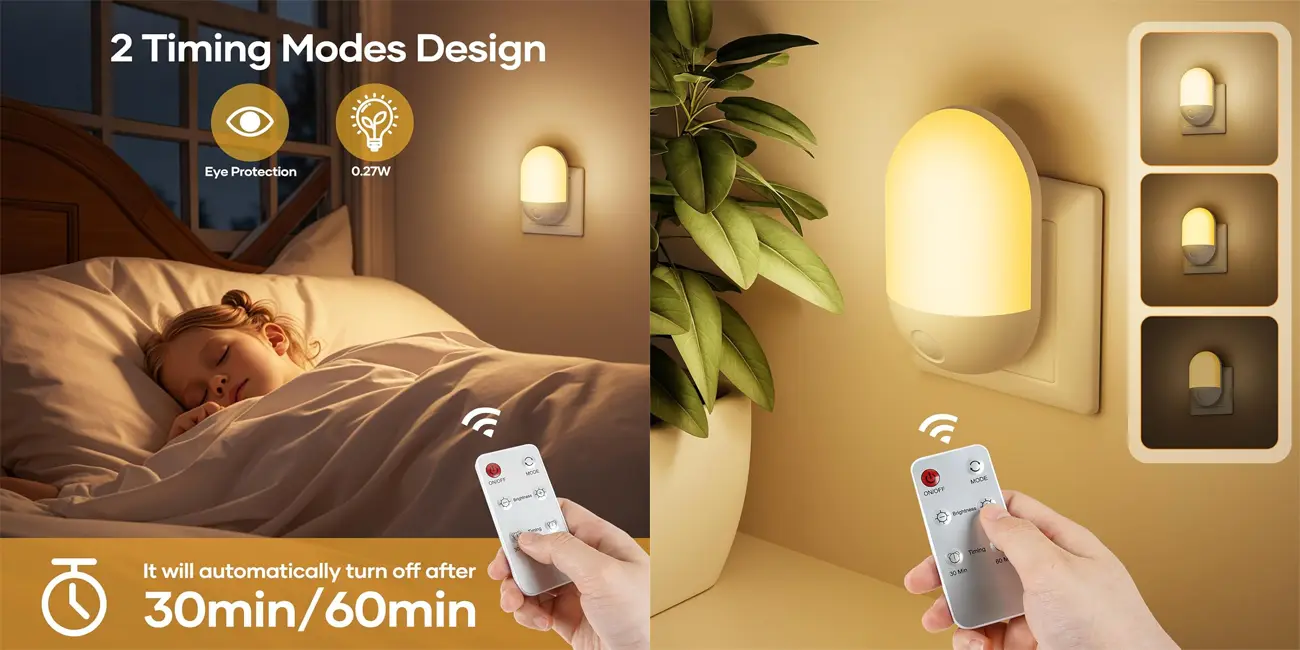 Luz nocturna infantil Detake con mando a distancia