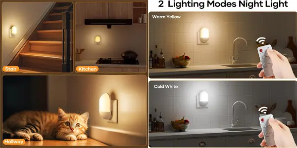 Luz nocturna infantil Detake con mando a distancia