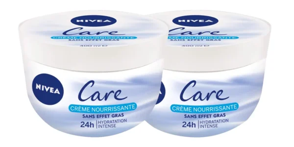 Pack de 2 cremas Nivea Care para cara y cuerpo de nutrición intensa