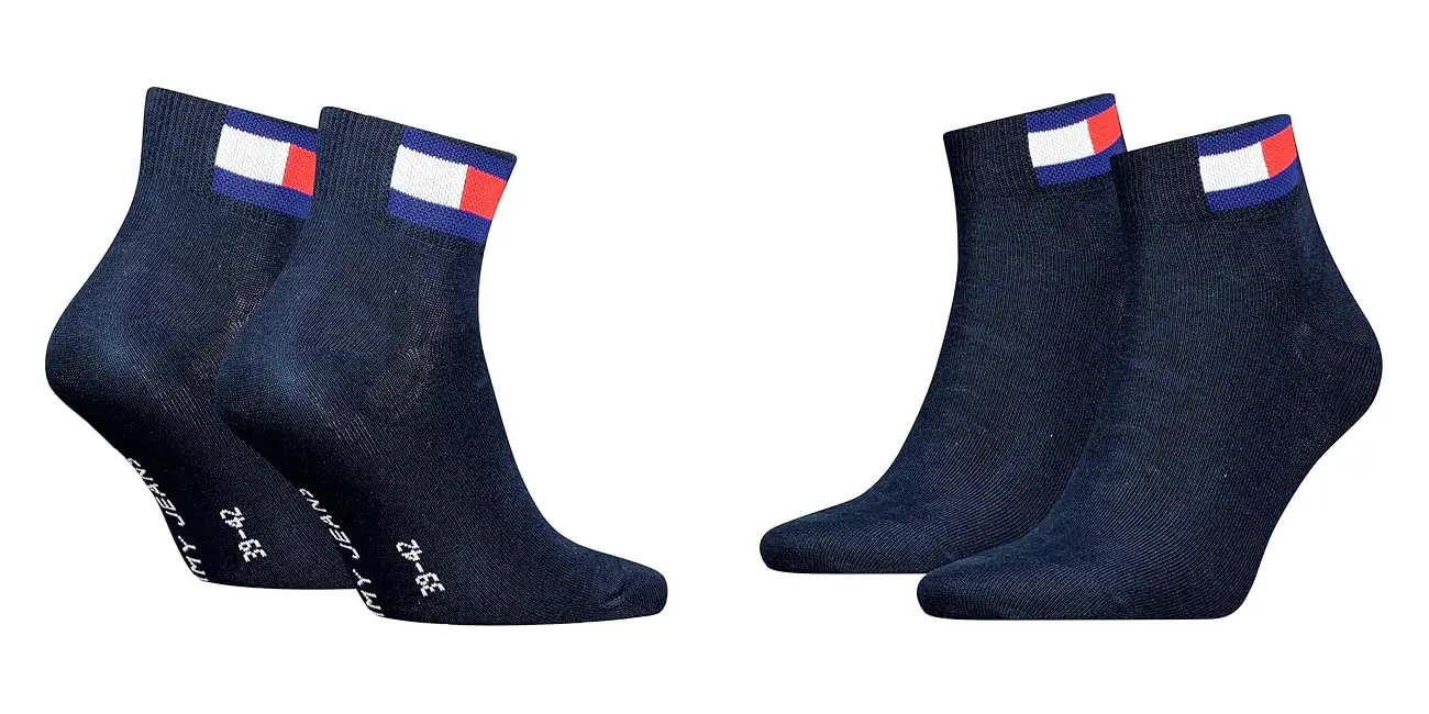 Pack de 2 pares de calcetines Tommy Hilfiger Quarter