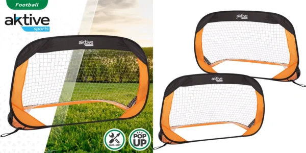 Pack 2x porterías de fútbol pop-up Aktive