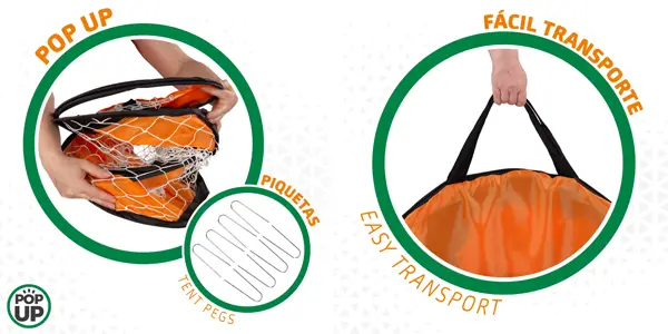 Pack 2x porterías de fútbol pop-up Aktive