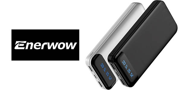 Pack x2 Baterías portátiles Enerwow de 16.000 mAh