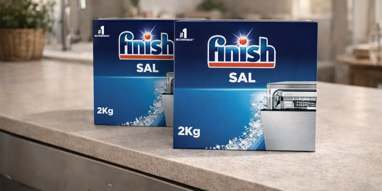 Pack 2x Sal para lavavajillas Finish función antical de 2 kg