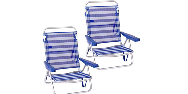 pack 2 sillas playa Arco Iris Mundi oferta