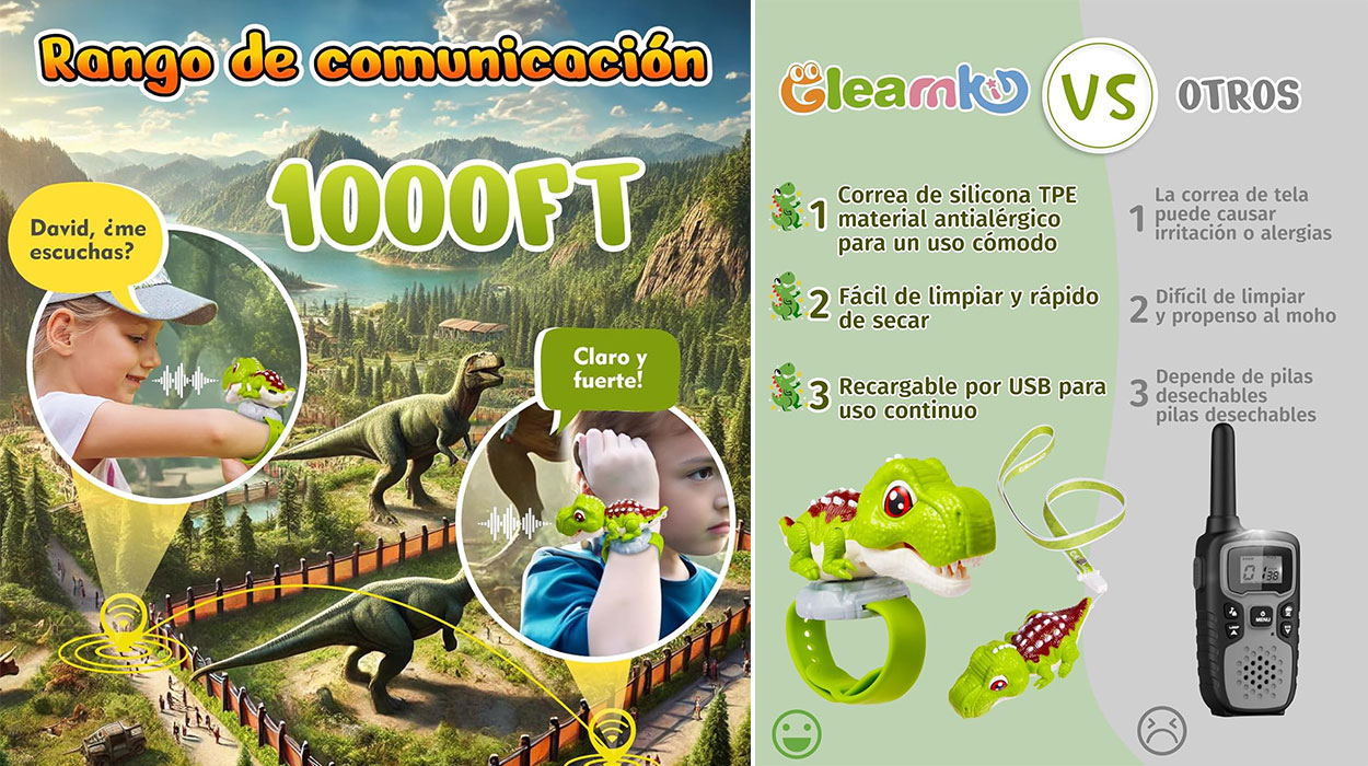 Pack de 2 walkie-talkie infantiles Gleamkid barato