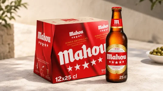 Pack 24 botellas Mahou 5 Estrellas de 25 cl con descuento automático