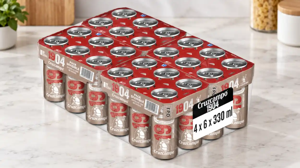 Pack x24 latas de Cerveza Cruzcampo 1904 de 33 cl