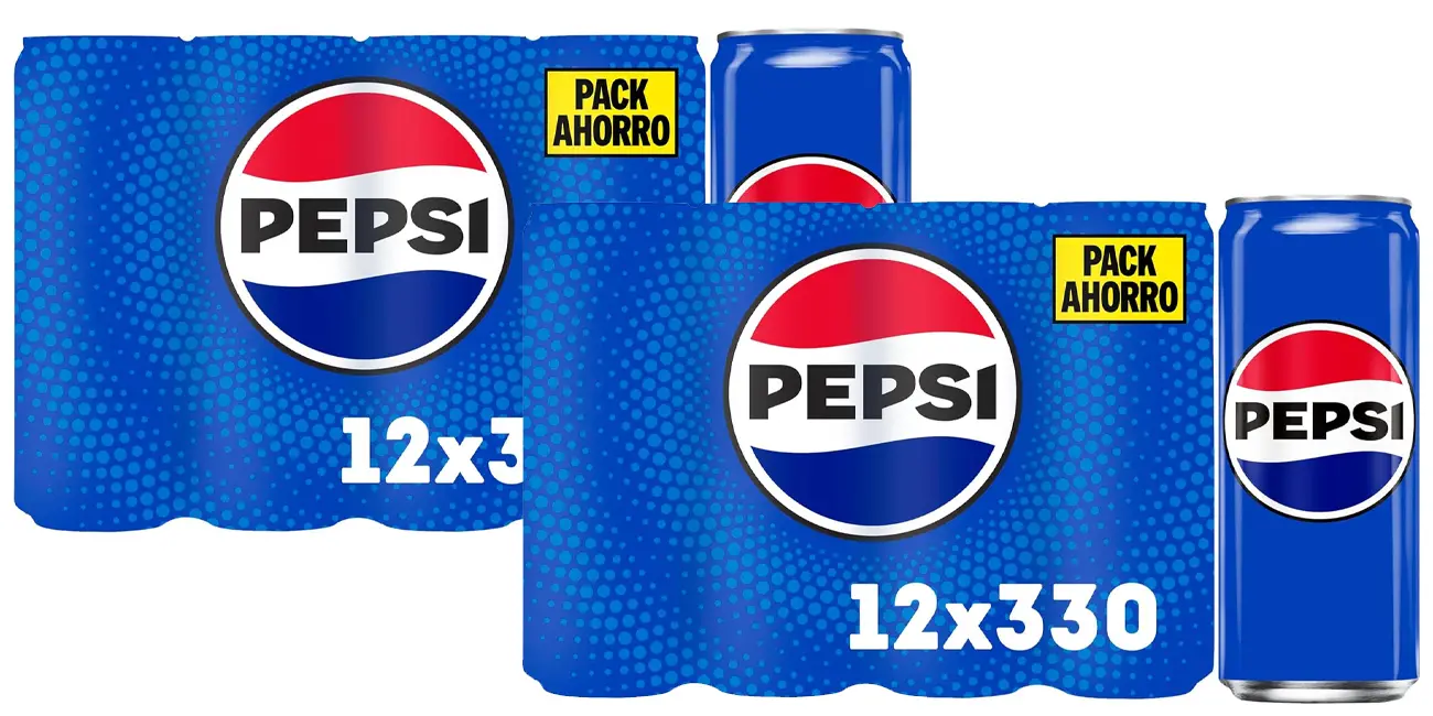 Pack de 24 latas de Pepsi clásica de 330 ml