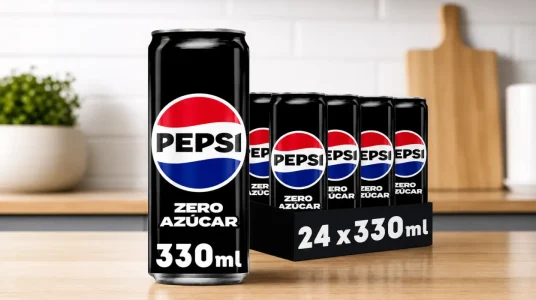 Pepsi Zero, refresco de cola sin azúcar ni calorías, pack de 24 latas de 330 ml