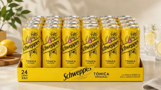Pack de 24 latas de Tónica Schweppes Original de 33 cl