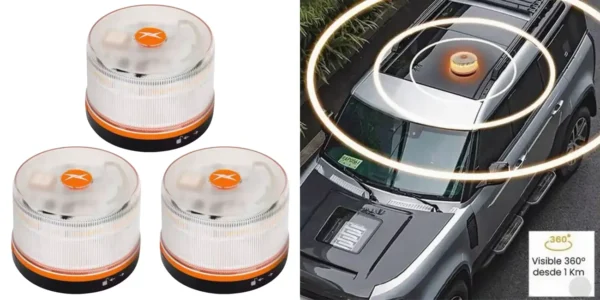 Pack 3x baliza de emergencia V16 para coche homologada por la DGT