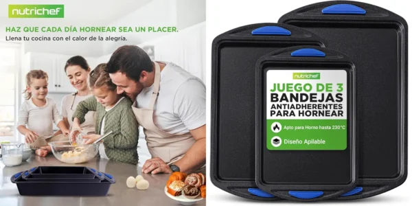 Pack 3x bandeja de horno Nutrichef