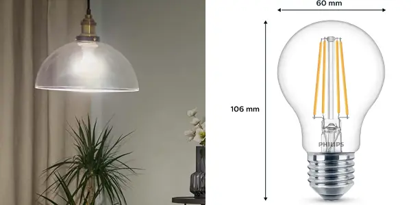 Pack 3x bombilla LED Philips E27 de 7W