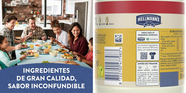 Pack 3x Mayonesa Hellmann's de 825 ml
