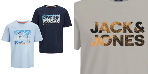 Pack 3x camiseta Jack & Jones para hombre