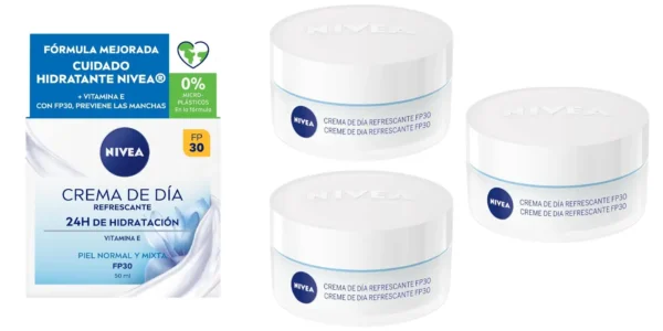 Pack 3x Crema hidratante de día Nivea FP30 de 50 ml