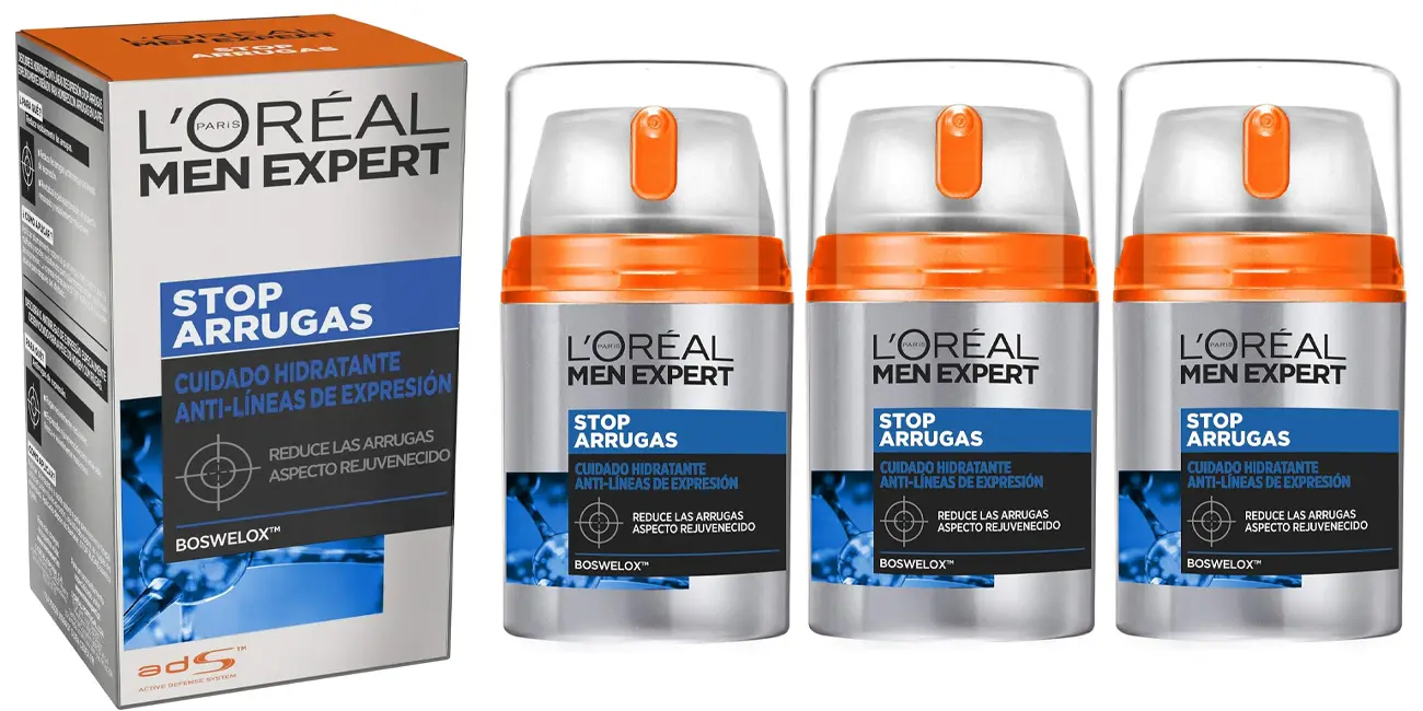 Pack x3 Crema hidratante L'Oréal Paris Men Expert Stop Arrugas