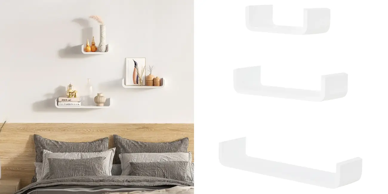 Pack 3x estante de pared Homcom