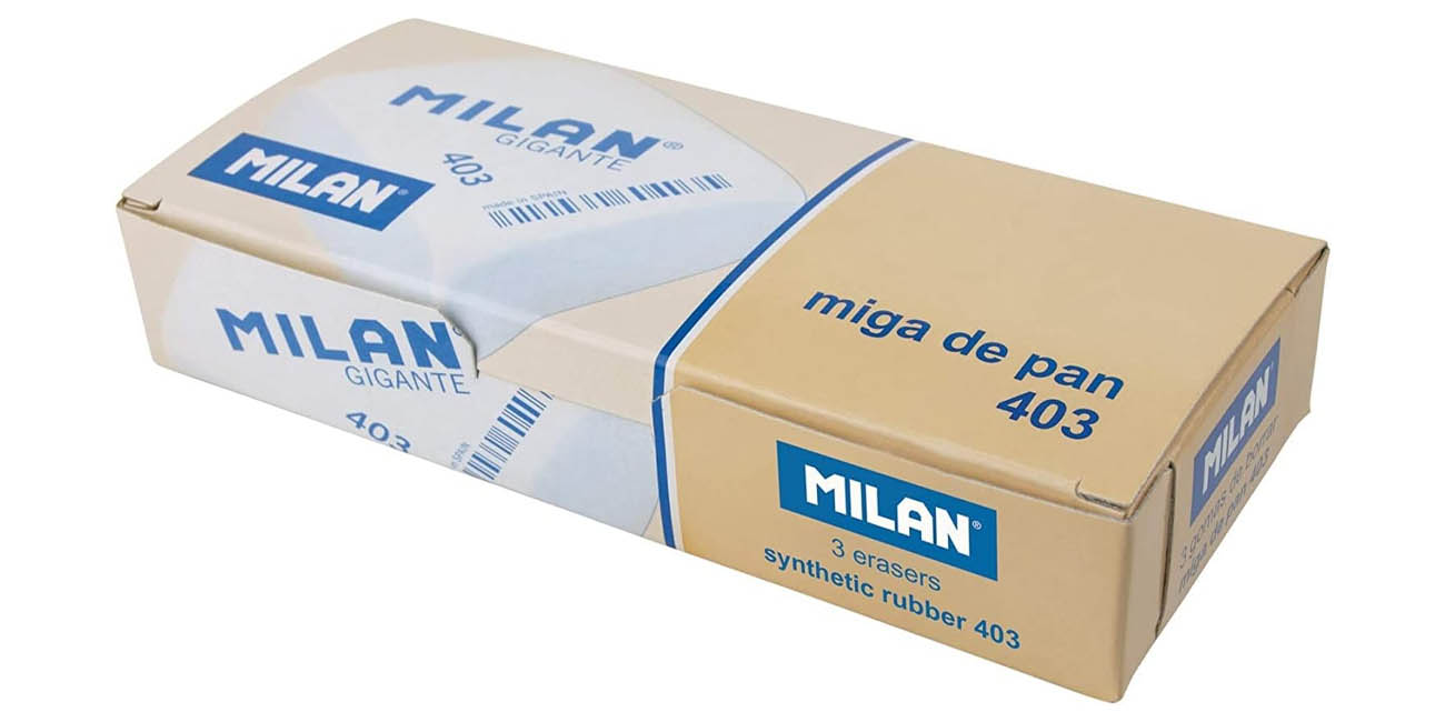 Caja de 3 gomas de borrar MILAN 403 gigantes