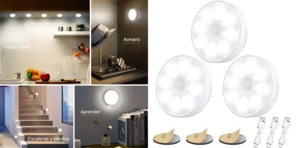 Pack 3x luz nocturna Electight recargable