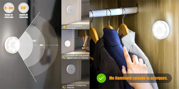 Pack 3x luz nocturna Electight recargable