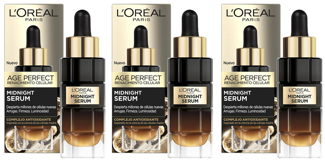 Pack 3x Sérum facial noche L'Oréal París Midnight Sérum