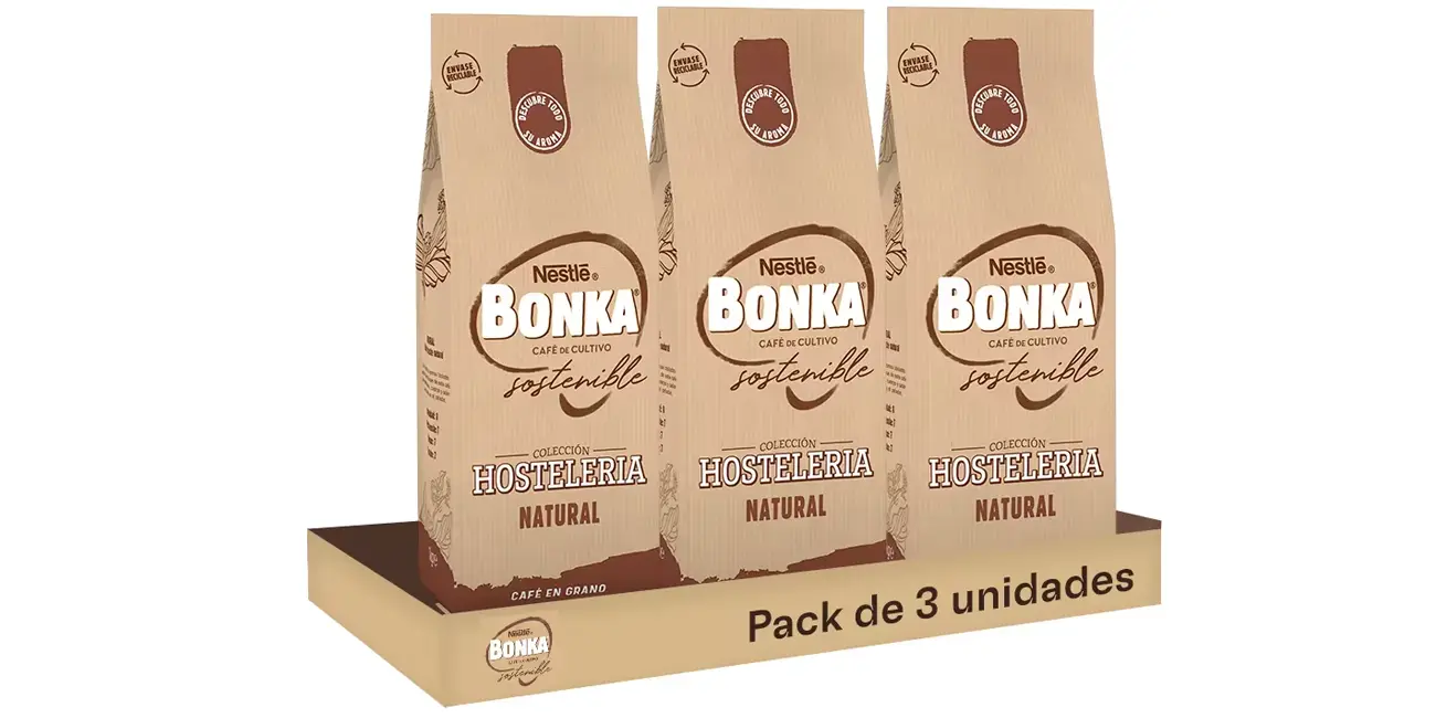Pack 3x café en grano Bonka Hostelería