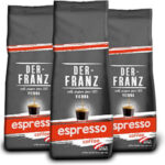 Pack 3x paquetes de café en grano Der-Franz Espresso de 500 gramos