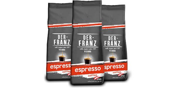 Pack 3x paquetes de café en grano Der-Franz Espresso de 500 gramos