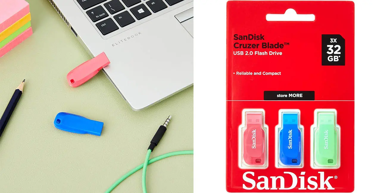 Pack 3x Pendrive SanDisk Cruzer Blade