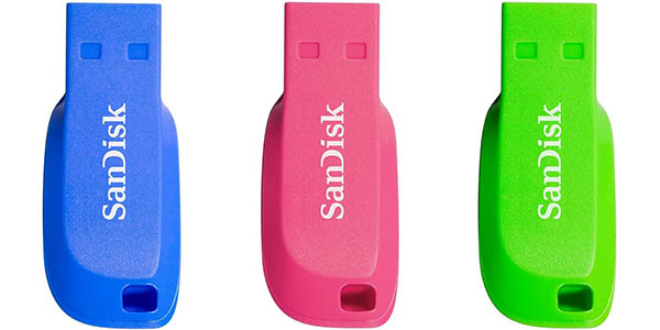 Pack 3x Pendrive SanDisk Cruzer Blade