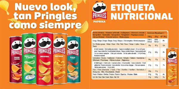 Pack 3x Pringles Paprika de 185 gr